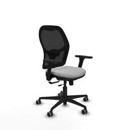 PIQUERAS Y CRESPO Silla de oficina Jorquera con mecanismo Sincro/Traslack Gris claro y Negro