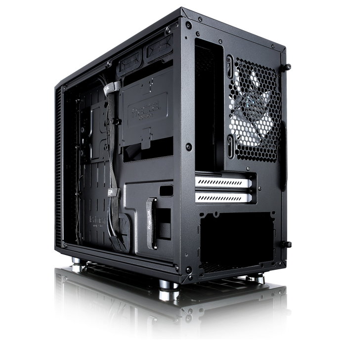 Fractal Design Define Nano S PC Torre Mini ITX con Ventana de Acrílico y Aislamiento Acústico - Negro, Factor de forma ITX, Ventiladores Incluidos