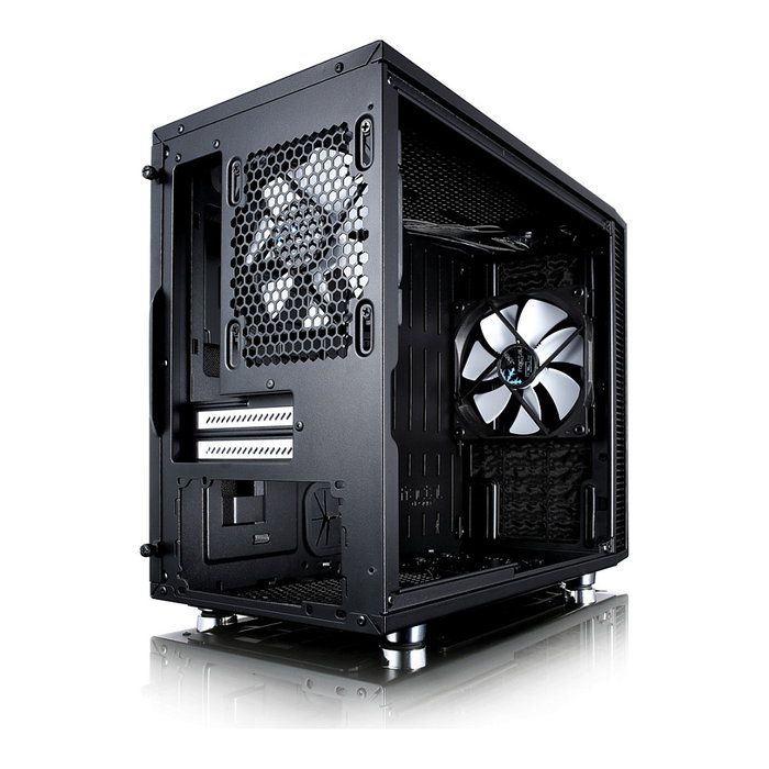 Fractal Design Define Nano S PC Torre Mini ITX con Ventana de Acrílico y Aislamiento Acústico - Negro, Factor de forma ITX, Ventiladores Incluidos