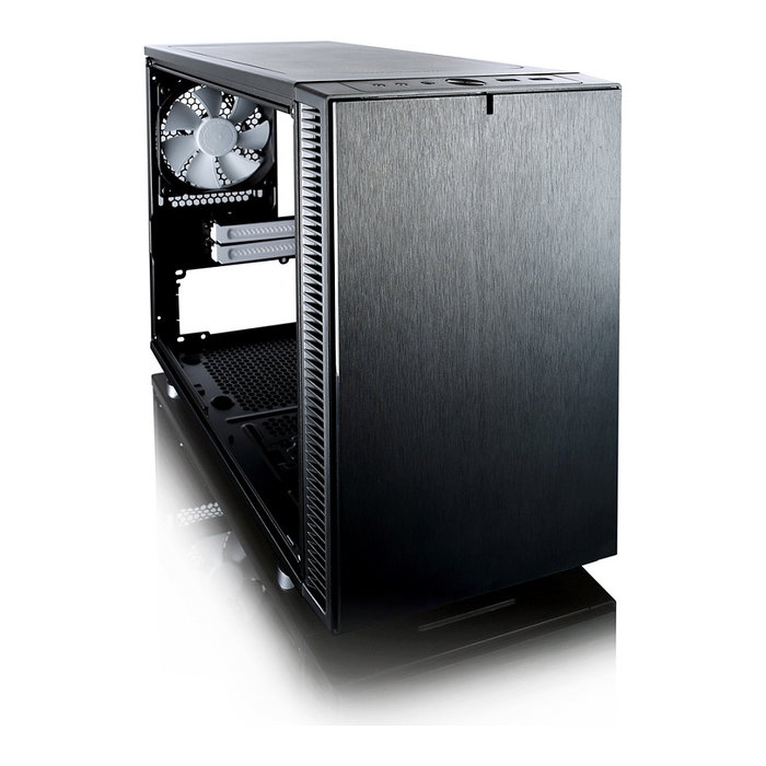 Fractal Design Define Nano S PC Torre Mini ITX con Ventana de Acrílico y Aislamiento Acústico - Negro, Factor de forma ITX, Ventiladores Incluidos