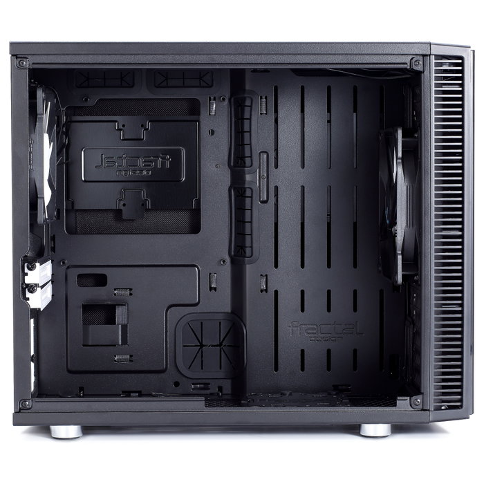 Fractal Design Define Nano S PC Torre Mini ITX con Ventana de Acrílico y Aislamiento Acústico - Negro, Factor de forma ITX, Ventiladores Incluidos