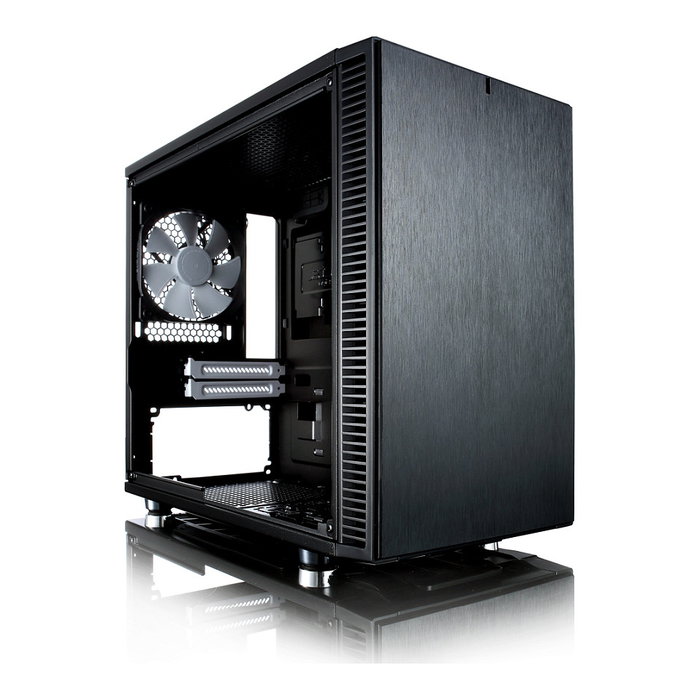 Fractal Design Define Nano S PC Torre Mini ITX con Ventana de Acrílico y Aislamiento Acústico - Negro, Factor de forma ITX, Ventiladores Incluidos