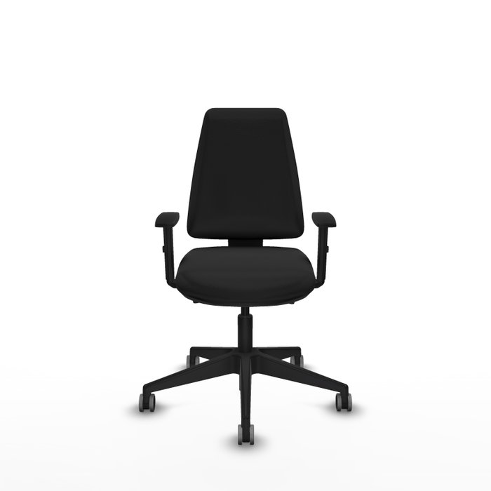 PIQUERAS Y CRESPO Silla de oficina Elche con mecanismo Asincro, Similpiel Negro