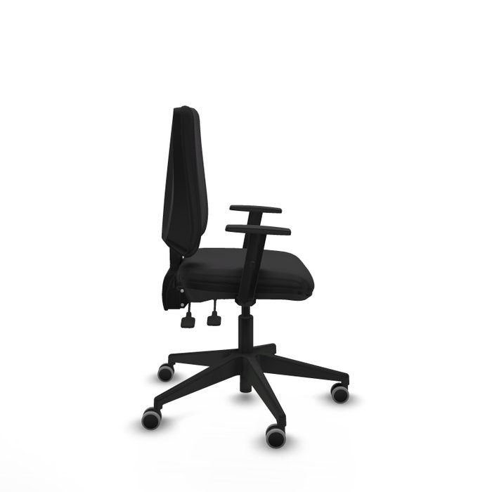 PIQUERAS Y CRESPO Silla de oficina Elche con mecanismo Asincro, Similpiel Negro