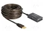 DeLOCK Alargador USB 2.0 Activo 10 m con Concentrador de 4 Puertos