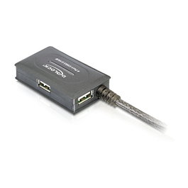DeLOCK Alargador USB 2.0 Activo 10 m con Concentrador de 4 Puertos
