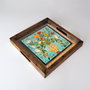Aberto Design Bandeja REF058 100% Madera Maciza 35x35x4 cm