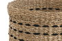 DKD Home Decor Set de 3 Cestas de Seagrass y Yute 45x45x30 cm Natural/Negro