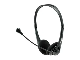 Equip 245304 Auriculares de Diadema con Micrófono Negro