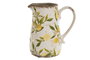 DKD Home Decor Jarra de Gres Limon Amarillo, Blanco y Marron