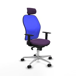 PIQUERAS Y CRESPO Silla de oficina Jorquera Morado y Azul