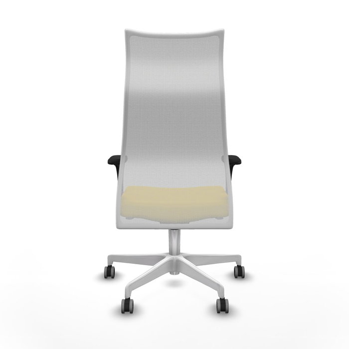 PIQUERAS Y CRESPO Albacete malla XL sincro con asiento amarillo y base blanca PIQUERAS Y CRESPO Albacete malla XL sincro con asiento amarillo y base blanca