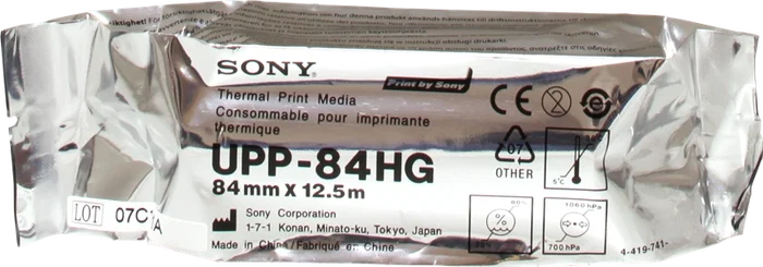 Sony UPP-84HG Rollo Papel Térmico Blanco 84mm x 12,5m Sony UPP-84HG Rollo Papel Térmico Blanco 84mm x 12,5m
