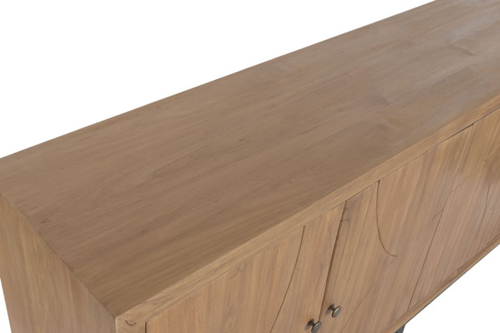 DKD Home Decor Buffet de Teca y MDF Marrón 180x40x85