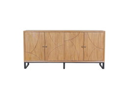 DKD Home Decor Buffet de Teca y MDF Marrón 180x40x85