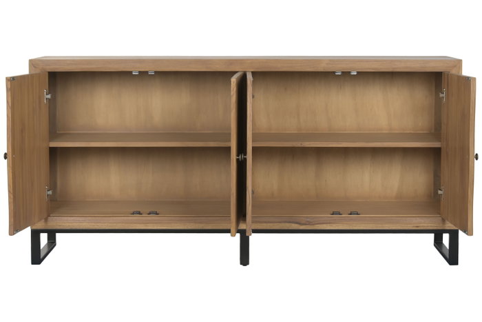 DKD Home Decor Buffet de Teca y MDF Marrón 180x40x85