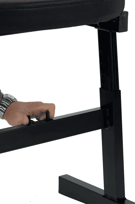 QUIKLOK Sillín Universal Plegable de Acero, Altura Ajustable 7 Posiciones, Funda Imitación Cuero QUIKLOK Sillín Universal Plegable de Acero, Altura Ajustable 7 Posiciones, Funda Imitación Cuero