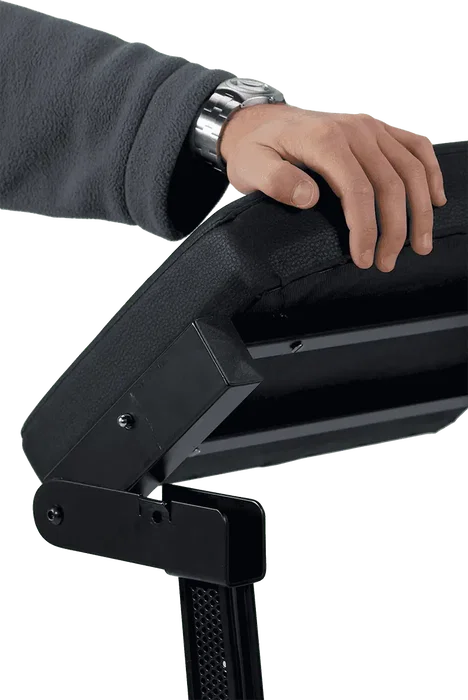 QUIKLOK Sillín Universal Plegable de Acero, Altura Ajustable 7 Posiciones, Funda Imitación Cuero QUIKLOK Sillín Universal Plegable de Acero, Altura Ajustable 7 Posiciones, Funda Imitación Cuero