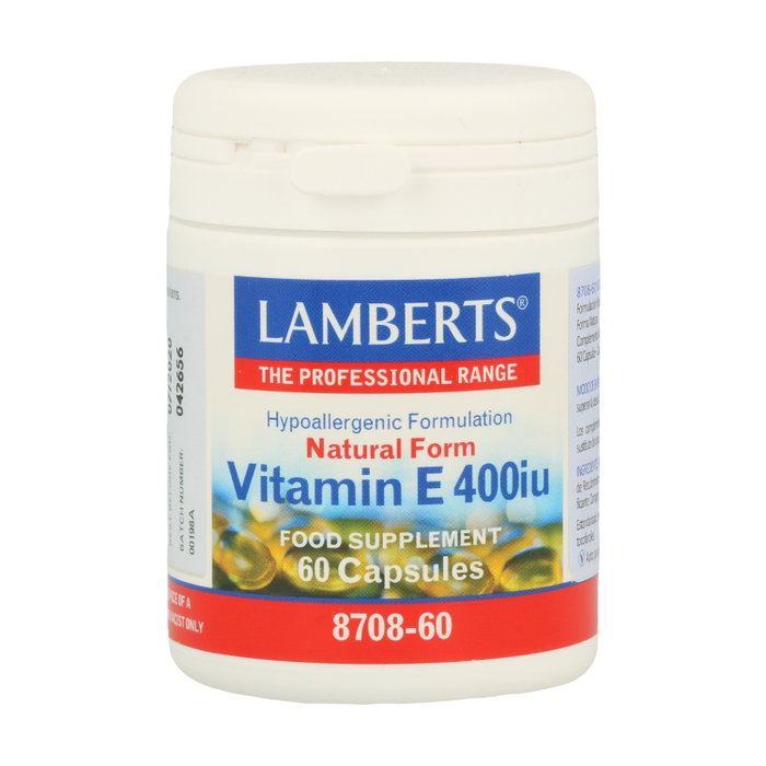 Lamberts Vitamina E Natural 400 UI 60 Cápsulas