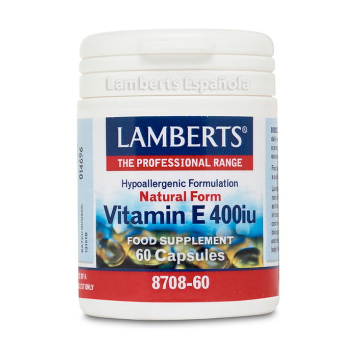 Lamberts Vitamina E Natural 400 UI 60 Cápsulas