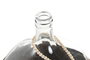 DKD Home Decor Jarrón de Cristal y Fibra con Hoja, 25 L, Nacarado