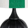 Lámpara Mesa Negro Tejido-Madera 24 X 24 X 47,50 cm