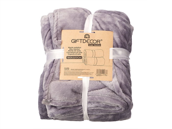 GIFTDECOR Manta Sedalina Gris Claro 180x220cm GIFTDECOR Manta Sedalina Gris Claro 180x220cm
