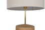 DKD Home Decor Lámpara de Pie de Cerámica y Lino Beige