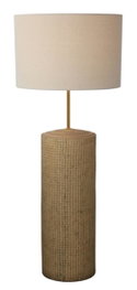 DKD Home Decor Lámpara de Pie de Cerámica y Lino Beige