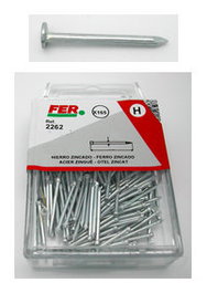FER Clavos Punta Hierro Zinc con Cabeza Plana 17x70x3 Caja 250g