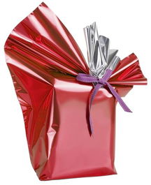 Papel De Regalo Bobina Colibri 60 Cm X 15 M Doble Rojo Metalizado