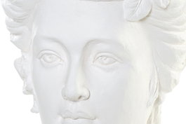 DKD Home Decor Macetero Fibra Vidrio Mujer Blanco