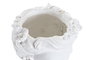 DKD Home Decor Macetero Fibra Vidrio Mujer Blanco