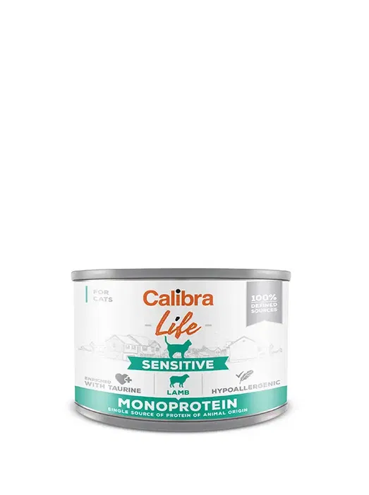 Calibra Cat Life Sensitive Cordero Comida Húmeda para Gatos en Lata 6x200 gr Calibra Cat Life Sensitive Cordero Comida Húmeda para Gatos en Lata 6x200 gr