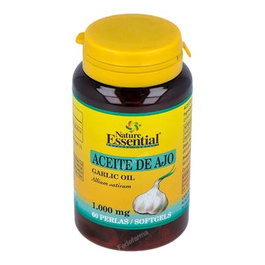 NATURE ESSENTIAL Garlic Oil (Ajo) 1000Mg 60 Perlas Complemento Cardiovascular