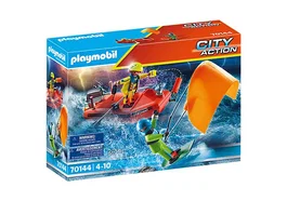 Playmobil 70144 Socorro Kitesurfer Rescate con el Barco