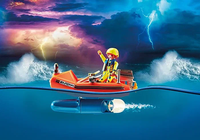 Playmobil 70144 Socorro Kitesurfer Rescate con el Barco