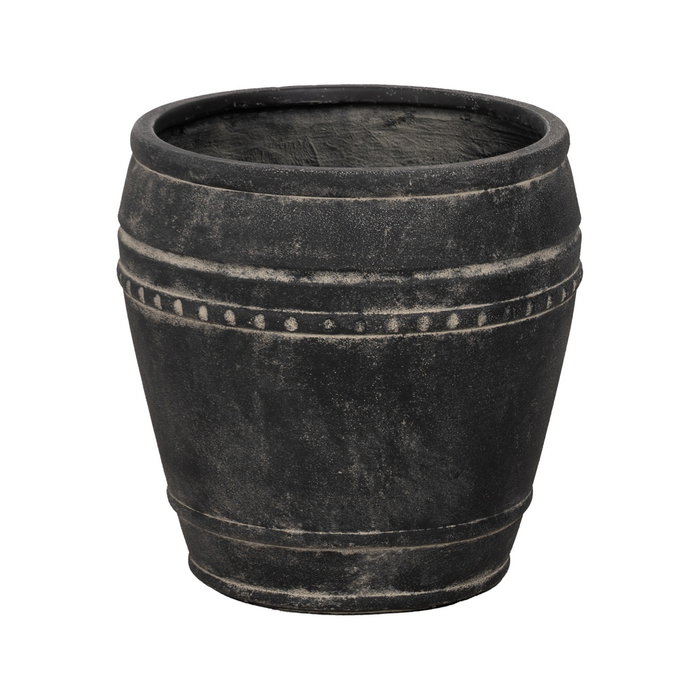 S/3 Macetero Negro Magnesio Decoración 47 X 47 X 47 cm S/3 Macetero Negro Magnesio Decoración 47 X 47 X 47 cm