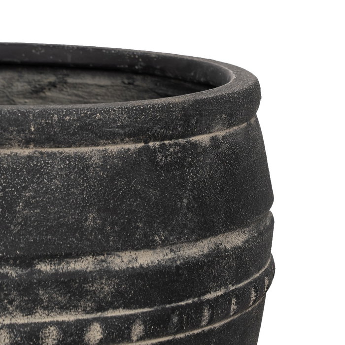 S/3 Macetero Negro Magnesio Decoración 47 X 47 X 47 cm S/3 Macetero Negro Magnesio Decoración 47 X 47 X 47 cm