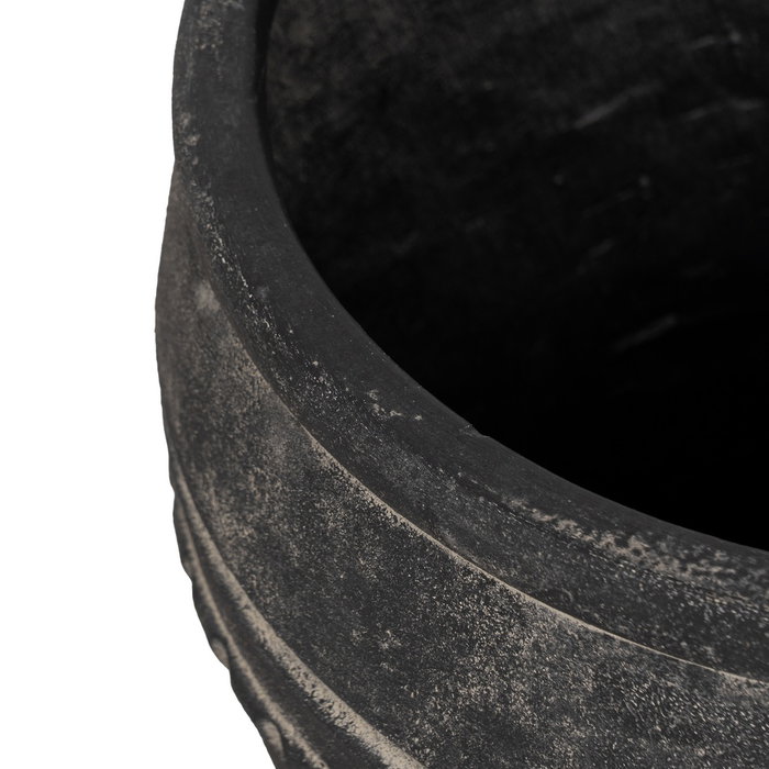 S/3 Macetero Negro Magnesio Decoración 47 X 47 X 47 cm S/3 Macetero Negro Magnesio Decoración 47 X 47 X 47 cm