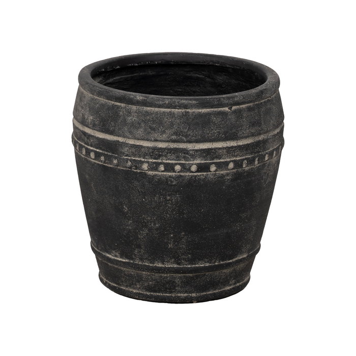 S/3 Macetero Negro Magnesio Decoración 47 X 47 X 47 cm S/3 Macetero Negro Magnesio Decoración 47 X 47 X 47 cm