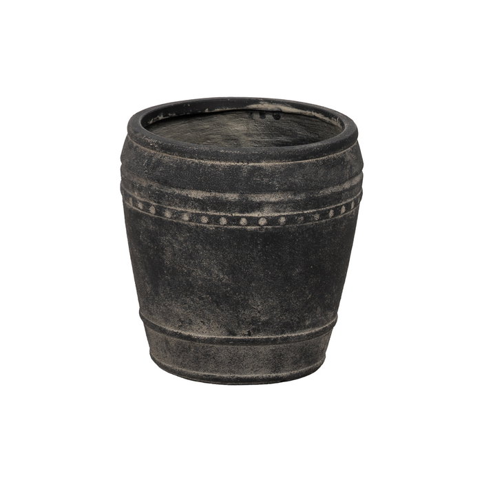 S/3 Macetero Negro Magnesio Decoración 47 X 47 X 47 cm S/3 Macetero Negro Magnesio Decoración 47 X 47 X 47 cm