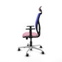PIQUERAS Y CRESPO Silla de oficina Motilla con mecanismo Sincro/Traslack, Rosa y Azul