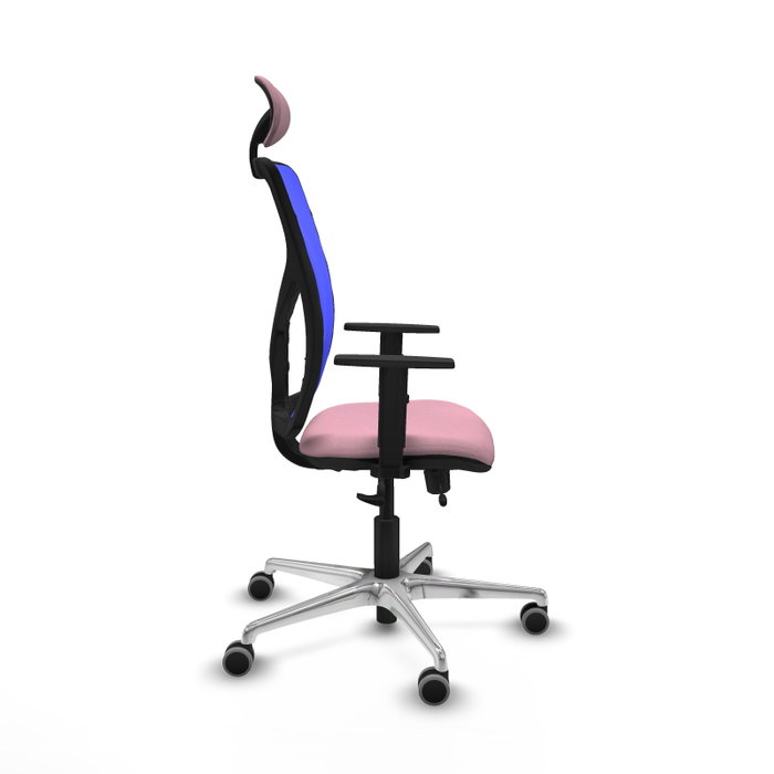 PIQUERAS Y CRESPO Silla de oficina Motilla con mecanismo Sincro/Traslack, Rosa y Azul