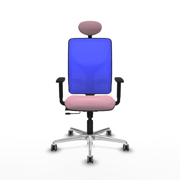 PIQUERAS Y CRESPO Silla de oficina Motilla con mecanismo Sincro/Traslack, Rosa y Azul