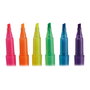 CMP Juego De 6 Rotuladores Fluorescentes para Subrayar, Punta en Ángulo - Rosa, Naranja, Amarillo, Verde, Azul, Lila