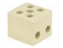 BM GROUP Bloque de bornas de alimentación de 450V, 4 bornas, natural