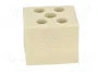 BM GROUP Bloque de bornas de alimentación de 450V, 4 bornas, natural