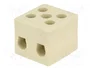 BM GROUP Bloque de bornas de alimentación de 450V, 4 bornas, natural