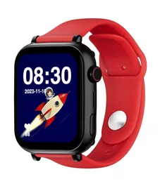 Savefamily Save Family Plus Smartwatch con GPS y llamadas, negro con correa roja